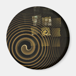 Hypnose Abstrakt Art Round Magnet