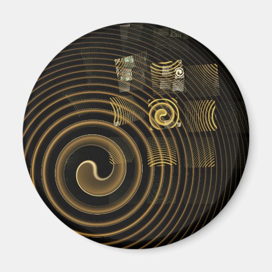 Hypnose Abstrakt Art Round Magnet (Vorne)