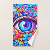 Hypnose Bläschen Auge Badhandtuch Set (Handtuch)