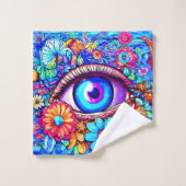 Hypnose Bläschen Auge Badhandtuch Set (Waschlappen)