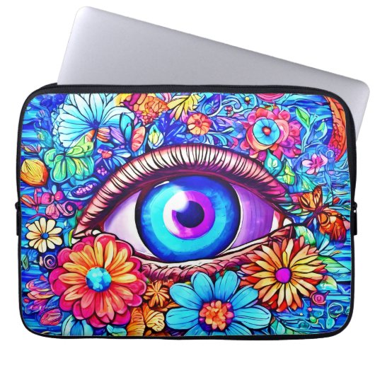 Hypnose Bläschen Auge Laptopschutzhülle (Vorderseite)