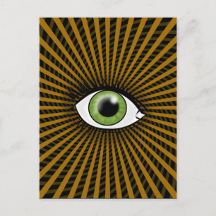 Hypnose Green Eye Postkarte