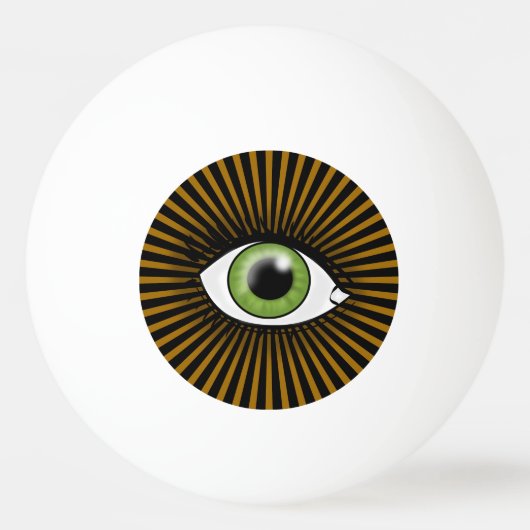 Hypnose Green Eye Tischtennisball (Vorderseite)