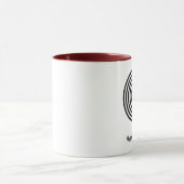 Hypnose-Junkie-rotes und weißes Tassen-Labyrinth Tasse (Zentrum)
