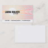 Hypnose-Kreise - Orange Visitenkarte (Vorne/Hinten)