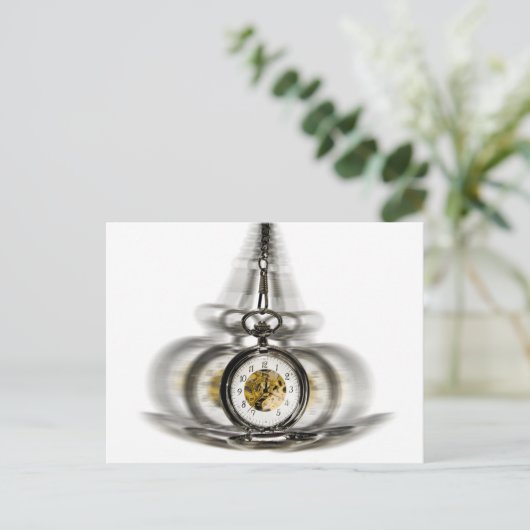 Hypnose Spinning Clock Postkarte (Stehend Vorderseite)