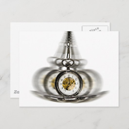 Hypnose Spinning Clock Postkarte (Vorne/Hinten)