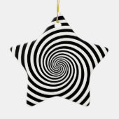 Hypnose-Spiral-Stern-Form Keramik Ornament (Vorne)