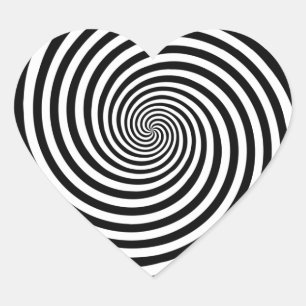 Hypnose-Spirale Herz-Aufkleber