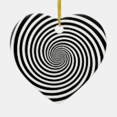 Hypnose-Spirale Herzform Keramik Ornament (Vorne)
