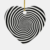 Hypnose-Spirale Herzform Keramik Ornament (Hinten)