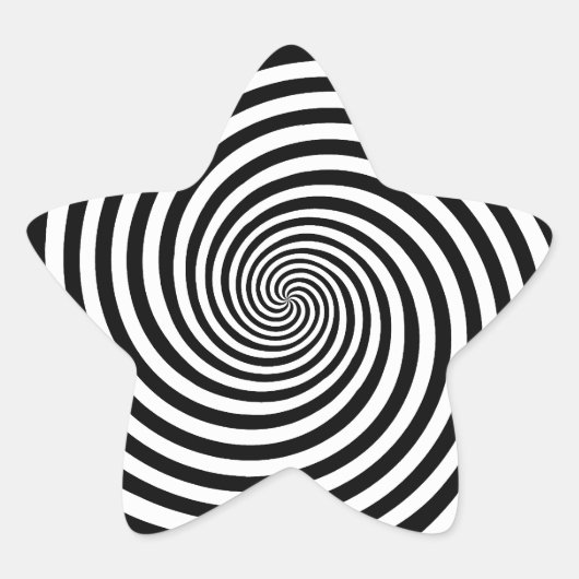 Hypnose-Spirale  Stern-Aufkleber (Vorderseite)