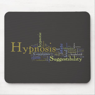Hypnose-Wort-Kunst-Mausunterlage Mousepad
