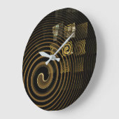 Hypnosis Abstract Art Round Große Wanduhr (Winkel)