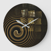 Hypnosis Abstract Art Round Große Wanduhr (Vorderseite)