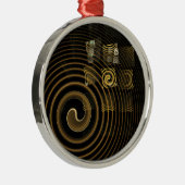 Hypnosis Abstract Art Round Silbernes Ornament (Rechts)