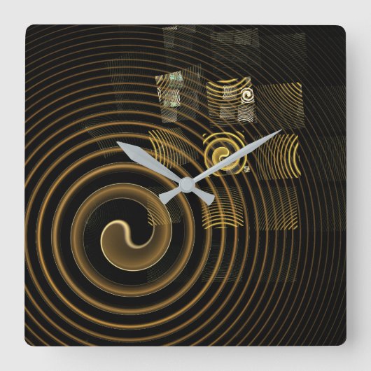 Hypnosis Abstract Art Square Quadratische Wanduhr (Vorderseite)