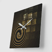 Hypnosis Abstract Art Square Quadratische Wanduhr (Winkel)