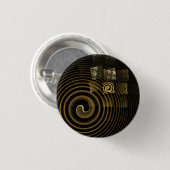 Hypnosis Abstrakt Art Button (rund) (Vorne & Hinten)