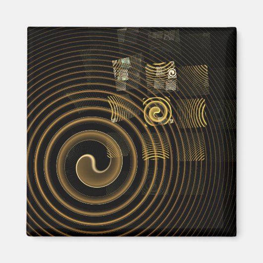 Hypnosis Abstrakt Art Square Magnet (Vorne)