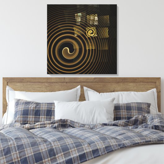Hypnosis Abstrakt Art Wrapped Canvas Print Leinwanddruck (Insitu (Schlafzimmer))