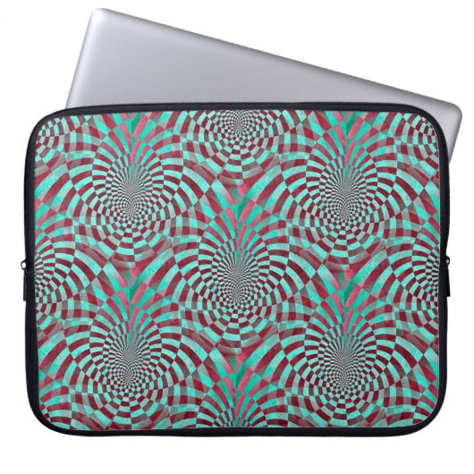 Hypnosis nahtloses Grunge Pattern + Ihre Ideen Laptopschutzhülle (Vorderseite)