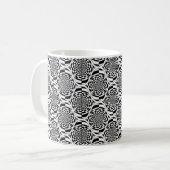 Hypnosis Pattern Schwarz-weiß + Ihre Ideen Kaffeetasse (Vorderseite Links)