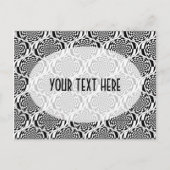 Hypnosis Pattern Schwarz-weiß + Ihre Ideen Postkarte (Vorderseite)