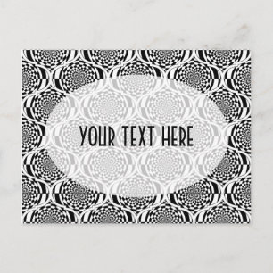 Hypnosis Pattern Schwarz-weiß + Ihre Ideen Postkarte