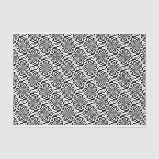 Hypnosis Pattern Schwarz-weiß + Ihre Ideen Seidenpapier (Vorderseite)