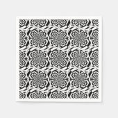 Hypnosis Pattern Schwarz-weiß + Ihre Ideen Serviette (Vorderseite)