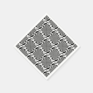 Hypnosis Pattern Schwarz-weiß + Ihre Ideen Serviette
