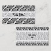 Hypnosis Pattern Schwarz-weiß + Ihre Ideen Visitenkarte (Vorne/Hinten)