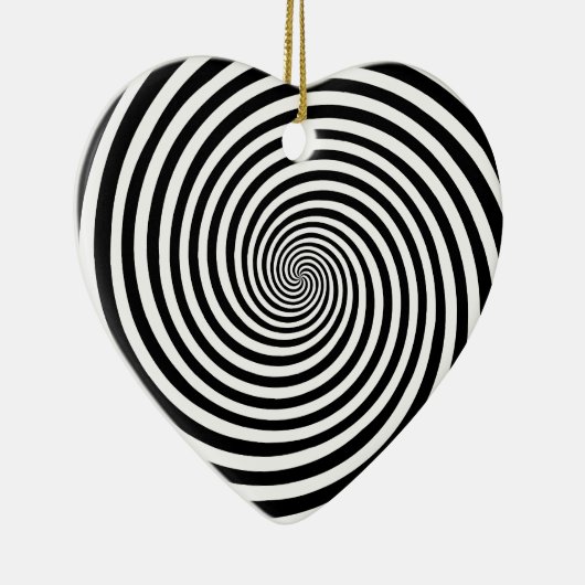 Hypnosis Spiral Heart Shape Keramik Ornament (Rechts)
