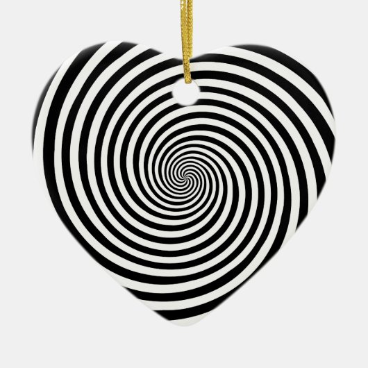 Hypnosis Spiral Heart Shape Keramik Ornament (Vorne)