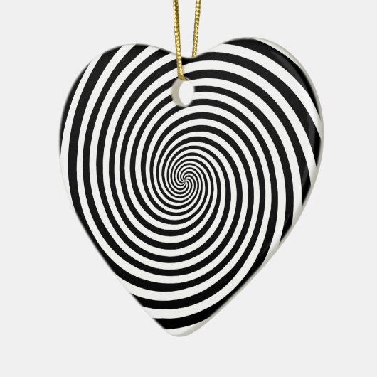 Hypnosis Spiral Heart Shape Keramik Ornament (Links)