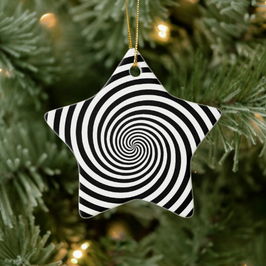 Hypnosis Spiral Star Shape Keramik Ornament (Baum)