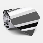Hypnosis Stripes Muster Schwarz/Weiß + Ihre Idee Krawatte (Gerollt)