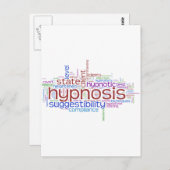 Hypnosis Word Art Postkarte (Vorne/Hinten)