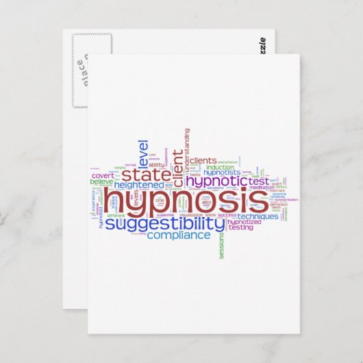 Hypnosis Word Art Postkarte (Vorne/Hinten)