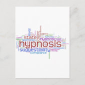Hypnosis Word Art Postkarte (Vorderseite)