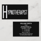 Hypnotherapeut Black Simple Business Card Visitenkarte (Vorne/Hinten)