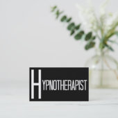Hypnotherapeut Black Simple Business Card Visitenkarte (Stehend Vorderseite)