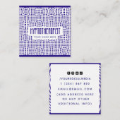 Hypnotherapeut Hypnotist Social Media Blue Quadratische Visitenkarte (Vorne/Hinten)