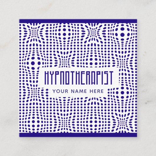Hypnotherapeut Hypnotist Social Media Blue Quadratische Visitenkarte (Vorderseite)