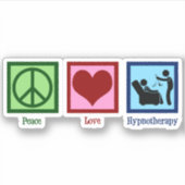 Hypnotherapeut Peace Liebe Hypnotherapie Aufkleber (Vorderseite)