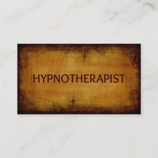 Hypnotherapeutin Antique Wood Grain Visitenkarte (Vorderseite)