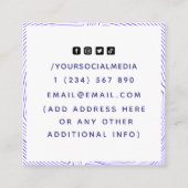 Hypnotherapeutin Hypnotise Optical Illusion Line A Quadratische Visitenkarte (Rückseite)