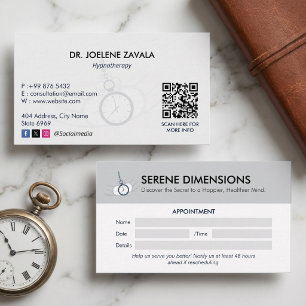 Hypnotherapie-Klinikgeschäft Minimalistische Ter Visitenkarte