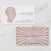 Hypnotherapist Sonnendurchbruch der Trance rosa Visitenkarte (Vorne/Hinten)